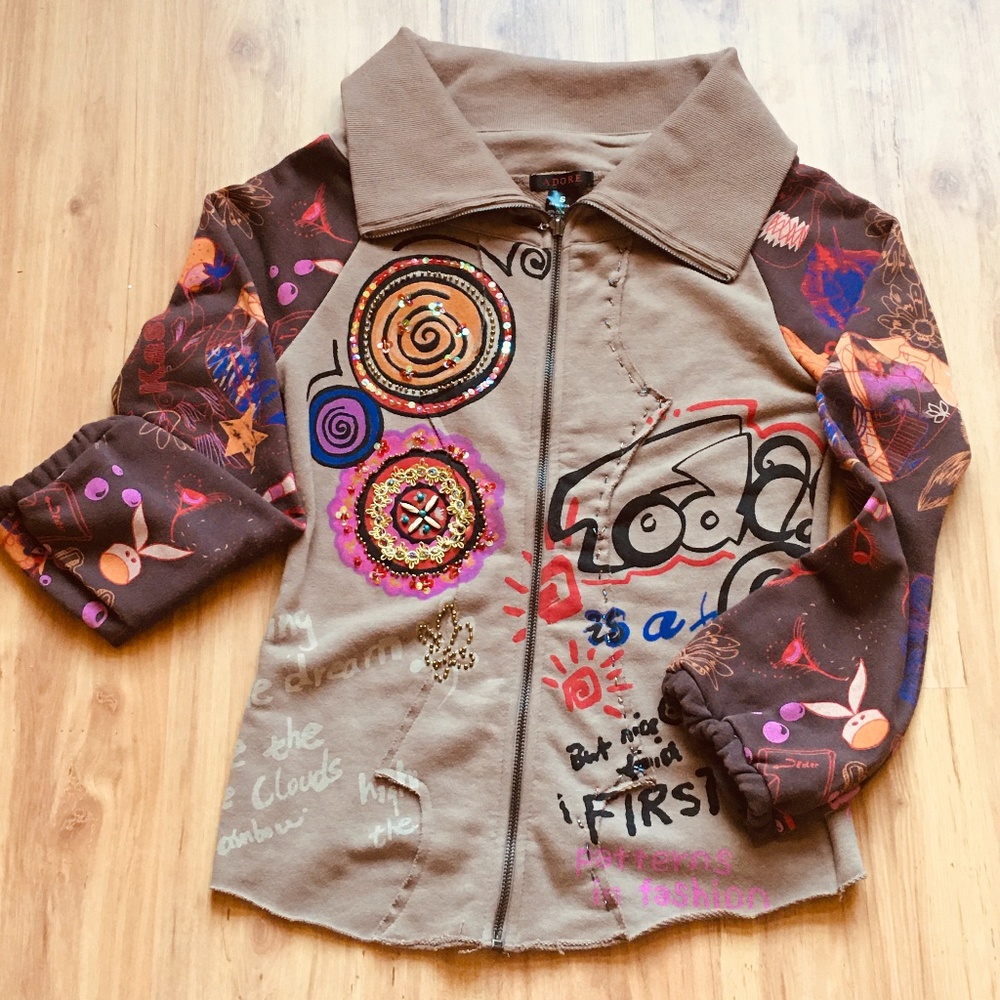Adore Artsy Zippered Jacket